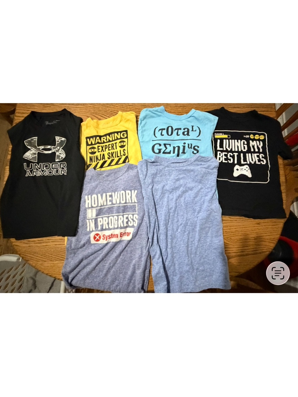Children’s Place and Under Armour Graphic Short-Sleeve Tee Set of 6
